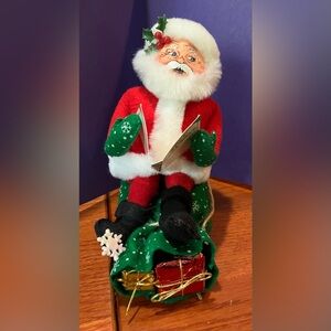 NWT Annalee Santa Checking His List Doll #943807 from 2007 9 inch